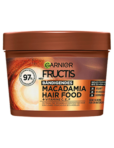 Fructis 3in1 Maske fuer trockenes Haar angereichert mit Macadamia - Produktabbildung